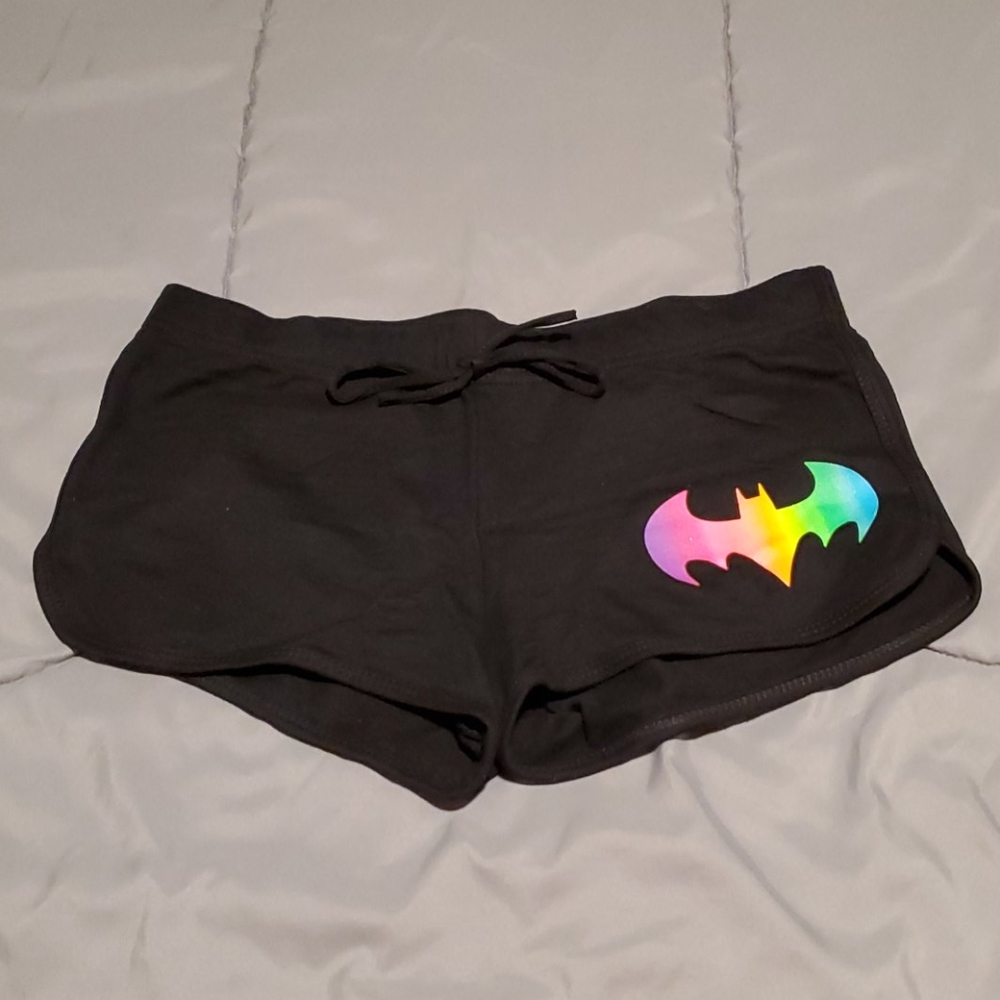 NWOT Rainbow Batgirl Shorts